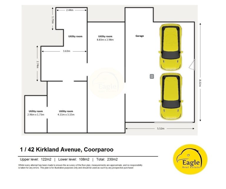 Lower level with measurements - watermarked