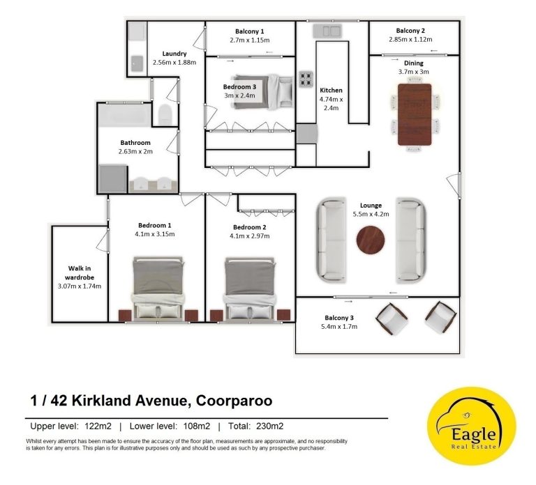 Upper level with measurements - watermarked