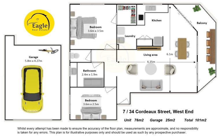 7-34 Cordeaux St - plan with measurements - Watermarked